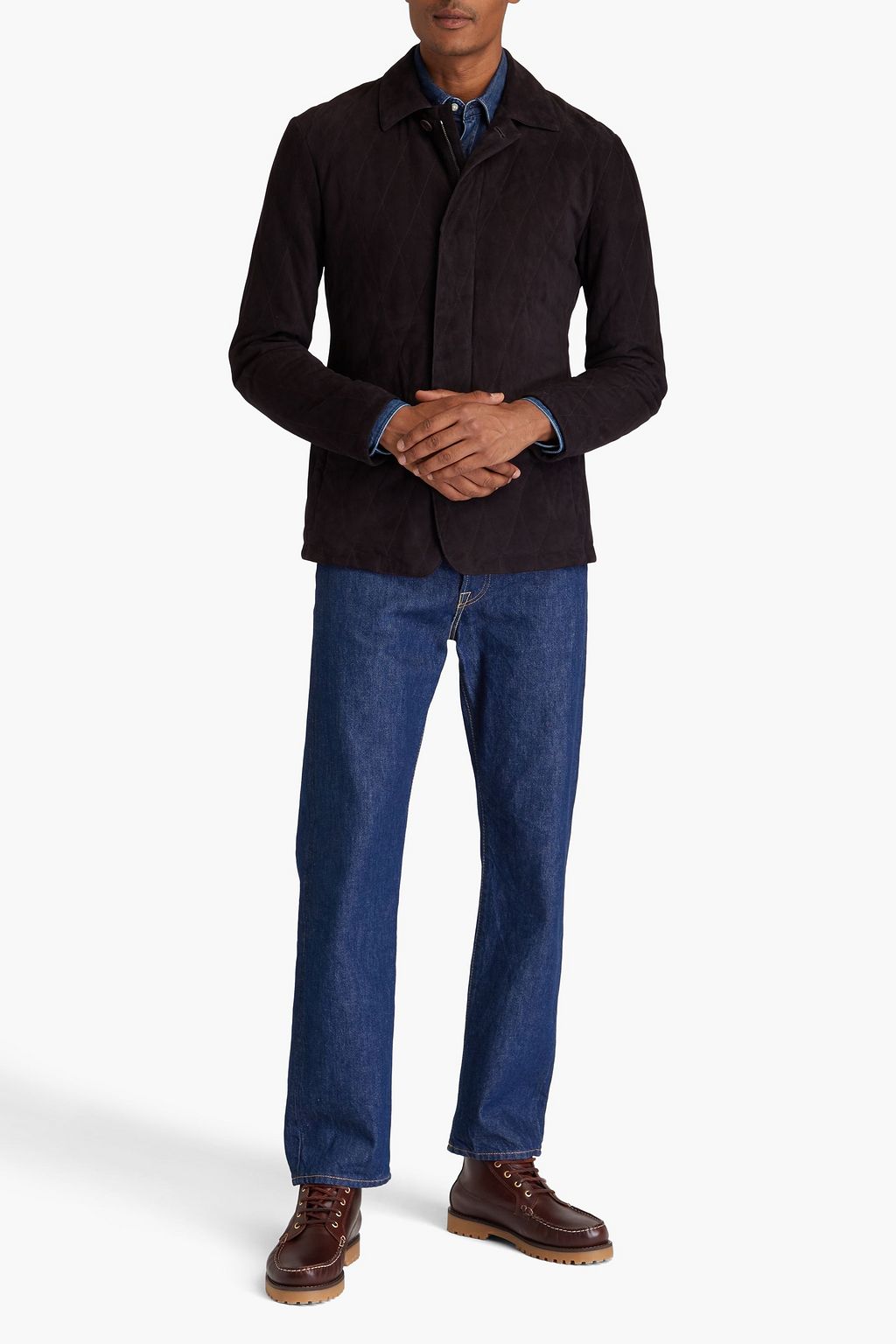 CANALI Quilted suede jacket