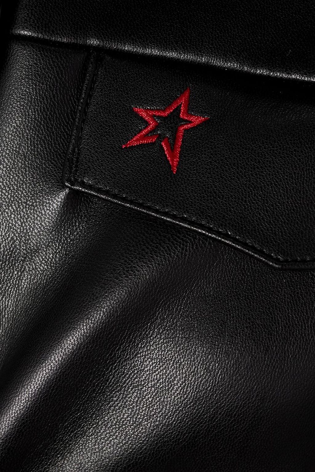 PERFECT MOMENT Crystal merino wool-trimmed faux leather ski suit