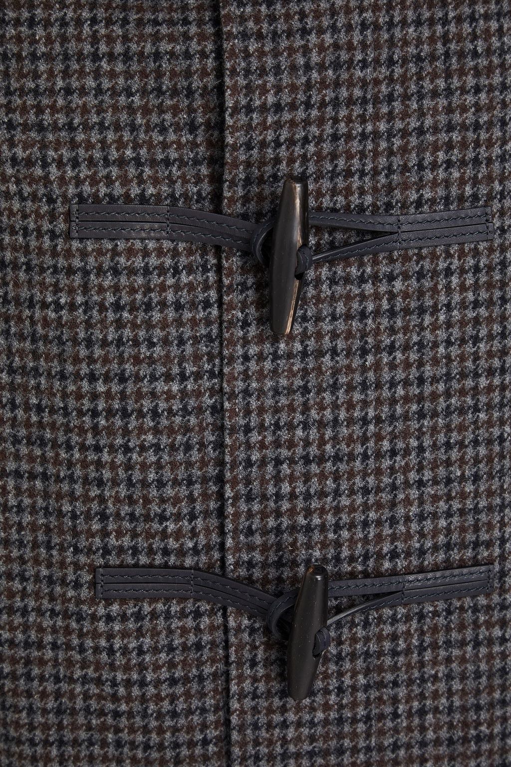 DUNHILL Mantel aus Wolle mit Hahnentrittmuster