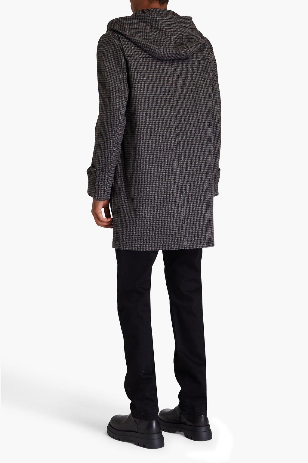 DUNHILL Mantel aus Wolle mit Hahnentrittmuster
