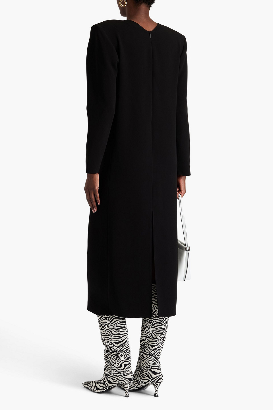  Tibi - Midikleid Aus Crêpe - Schwarz - Us 00 