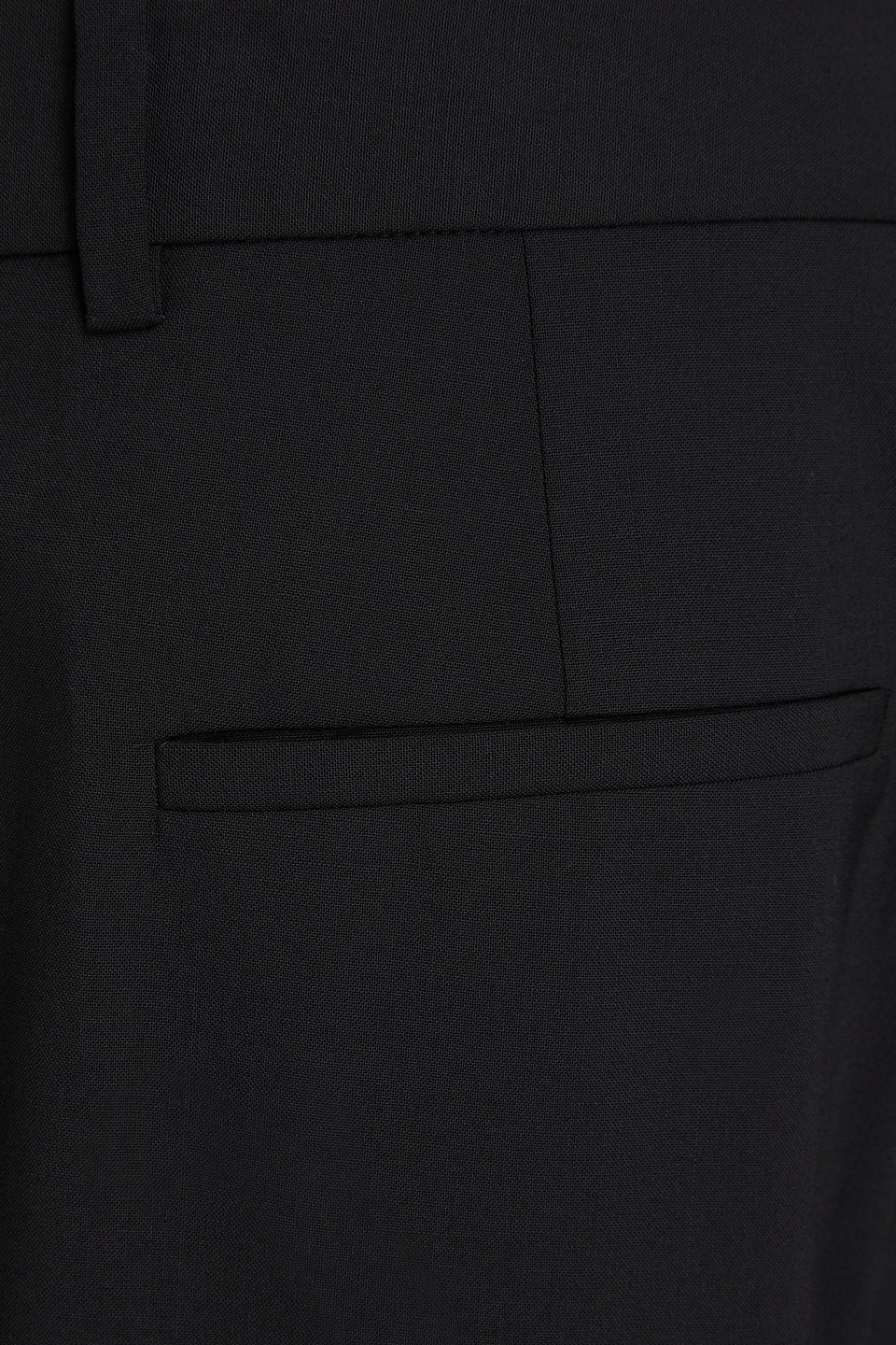 Theory Cropped Wool-blend Straight-leg Pants In Black