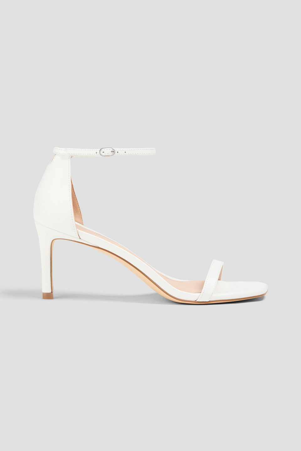 Stuart Weitzman Amelina Leather Sandals In White
