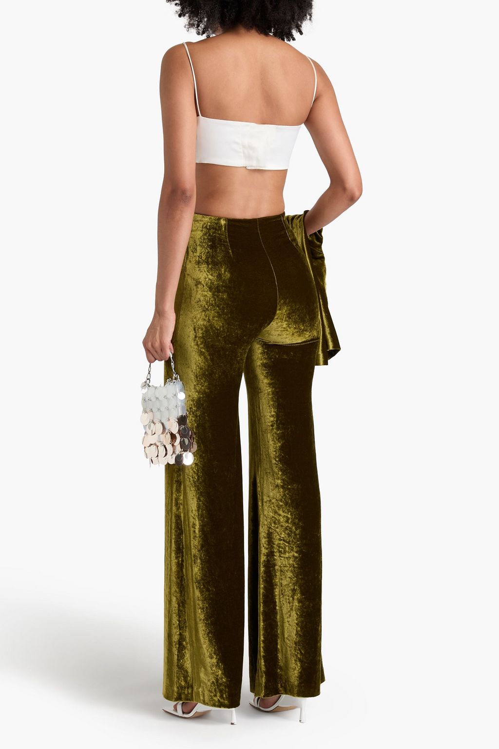 GALVAN  LONDON Velvet flared pants