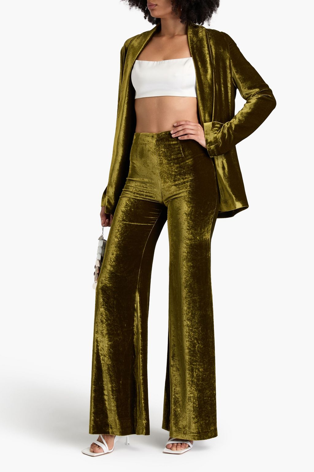 GALVAN  LONDON Velvet flared pants