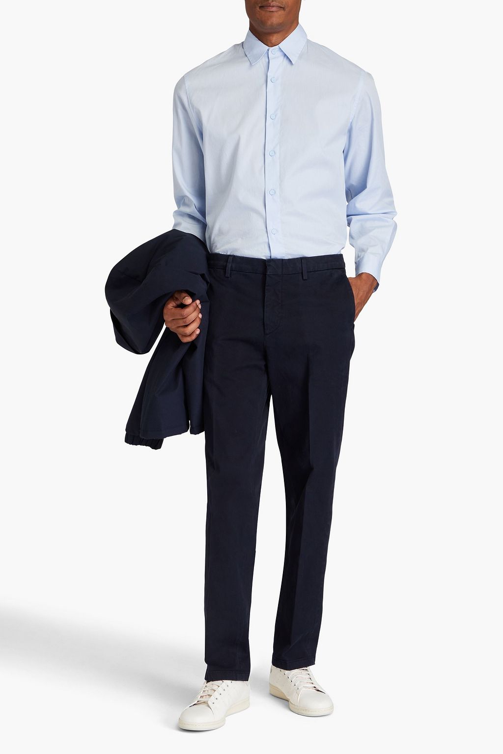 DUNHILL Cotton-blend twill chinos