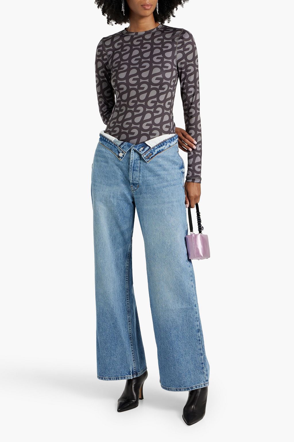 STINE GOYA Juno printed jersey top