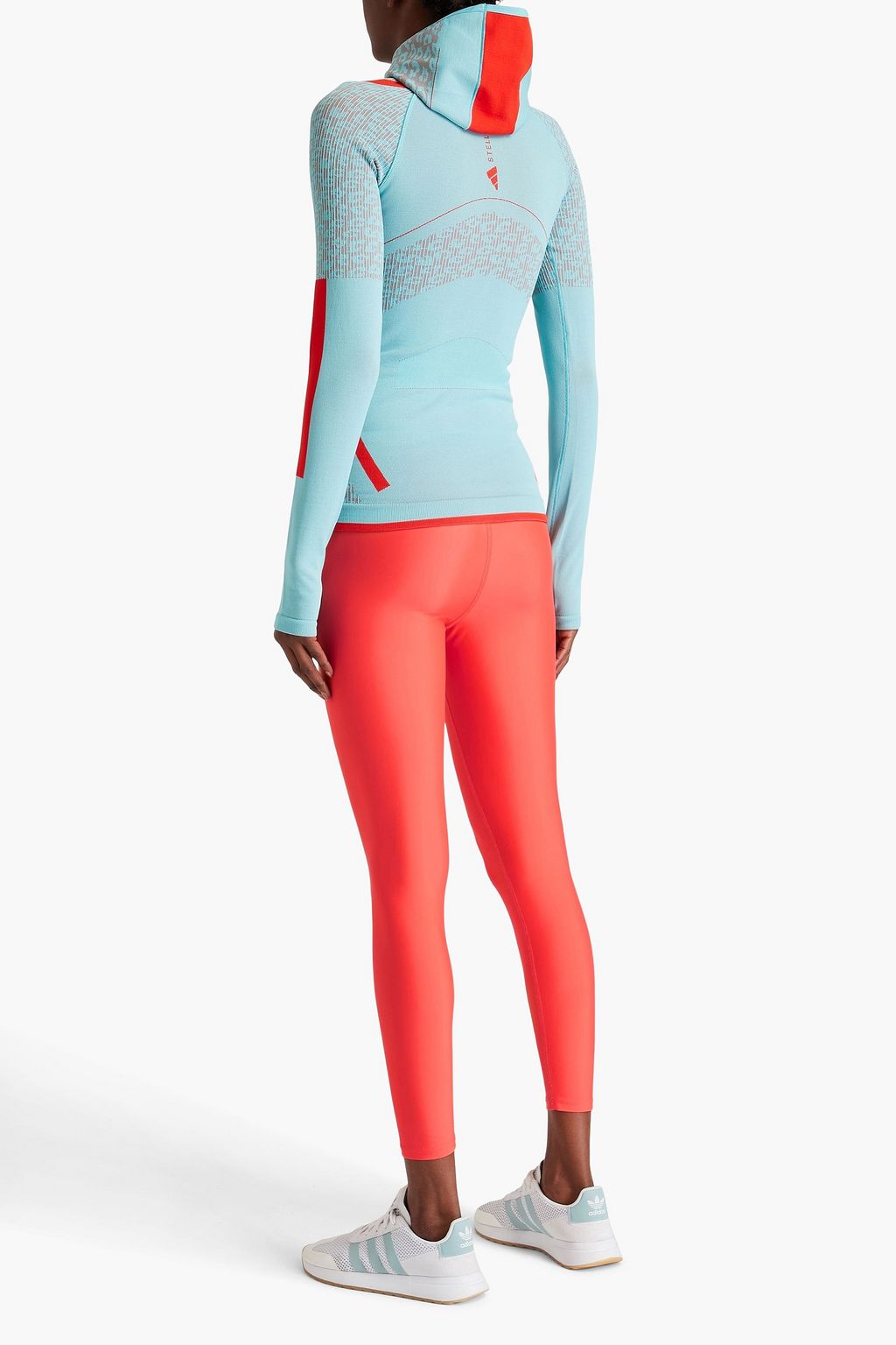 ADIDAS BY STELLA MCCARTNEY Jacquard-knit hooded top