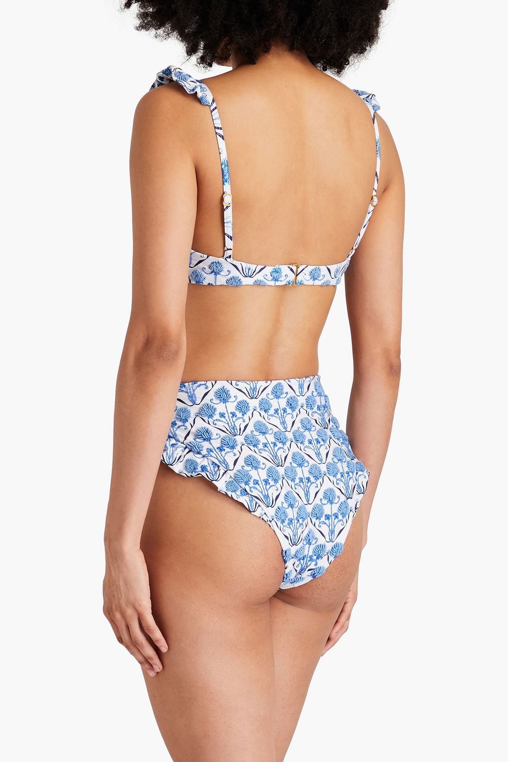 AGUA BY AGUA BENDITA Jenjibre Ventura embroidered printed high-rise bikini briefs
