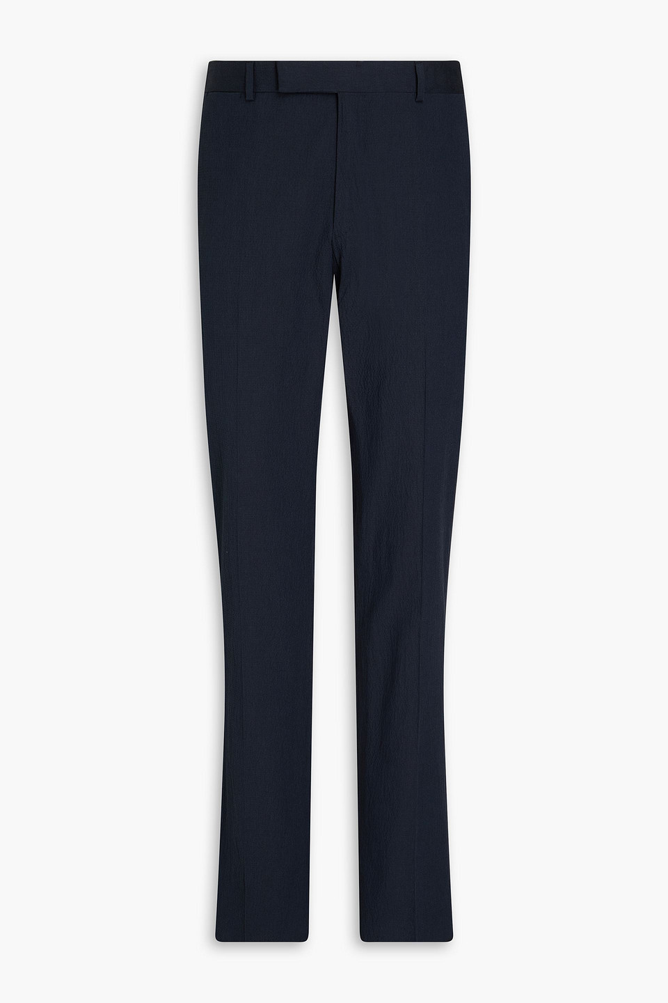 Dunhill Slim-fit Textured Cotton-blend Pants In Navy