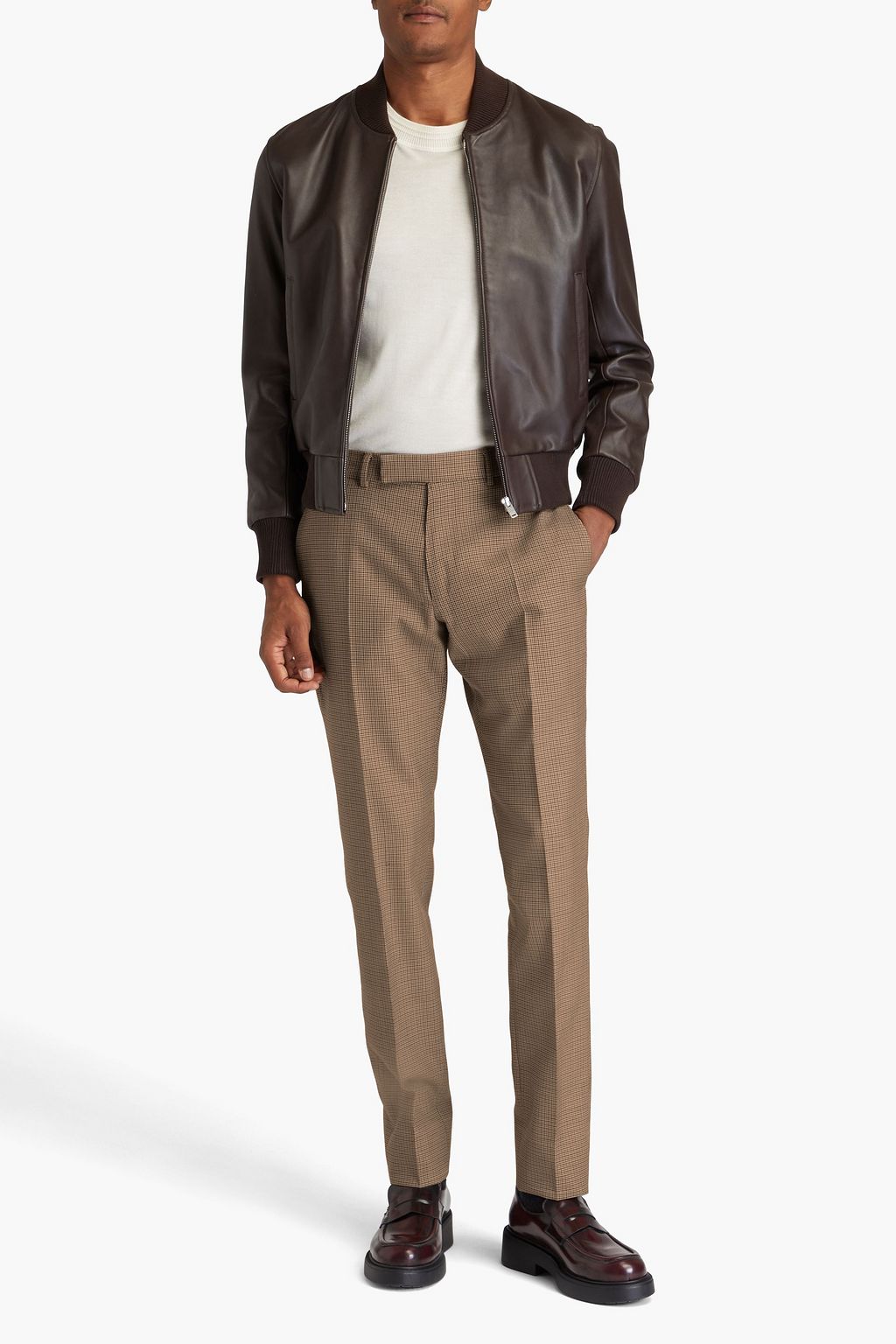 DUNHILL Houndstooth wool pants