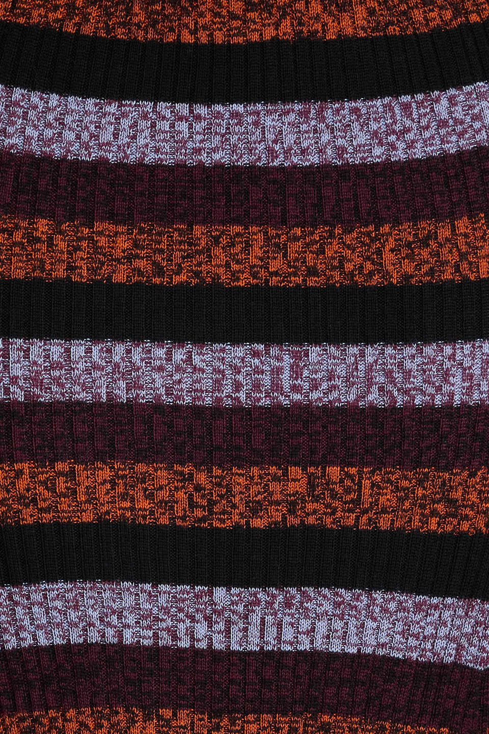 Ganni Rib-merino Striped Maxi Skirt In Multicolor