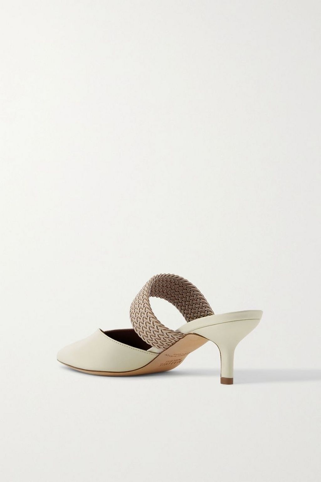 MALONE SOULIERS حذاء ميول Maisie من الجلد مع حواف من الحبل بكعب 45 مم
