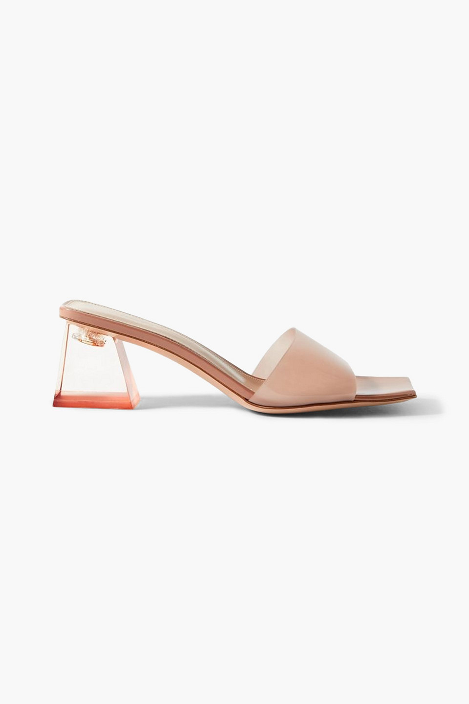 Gianvito Rossi 55 Pvc Mules In Neutral