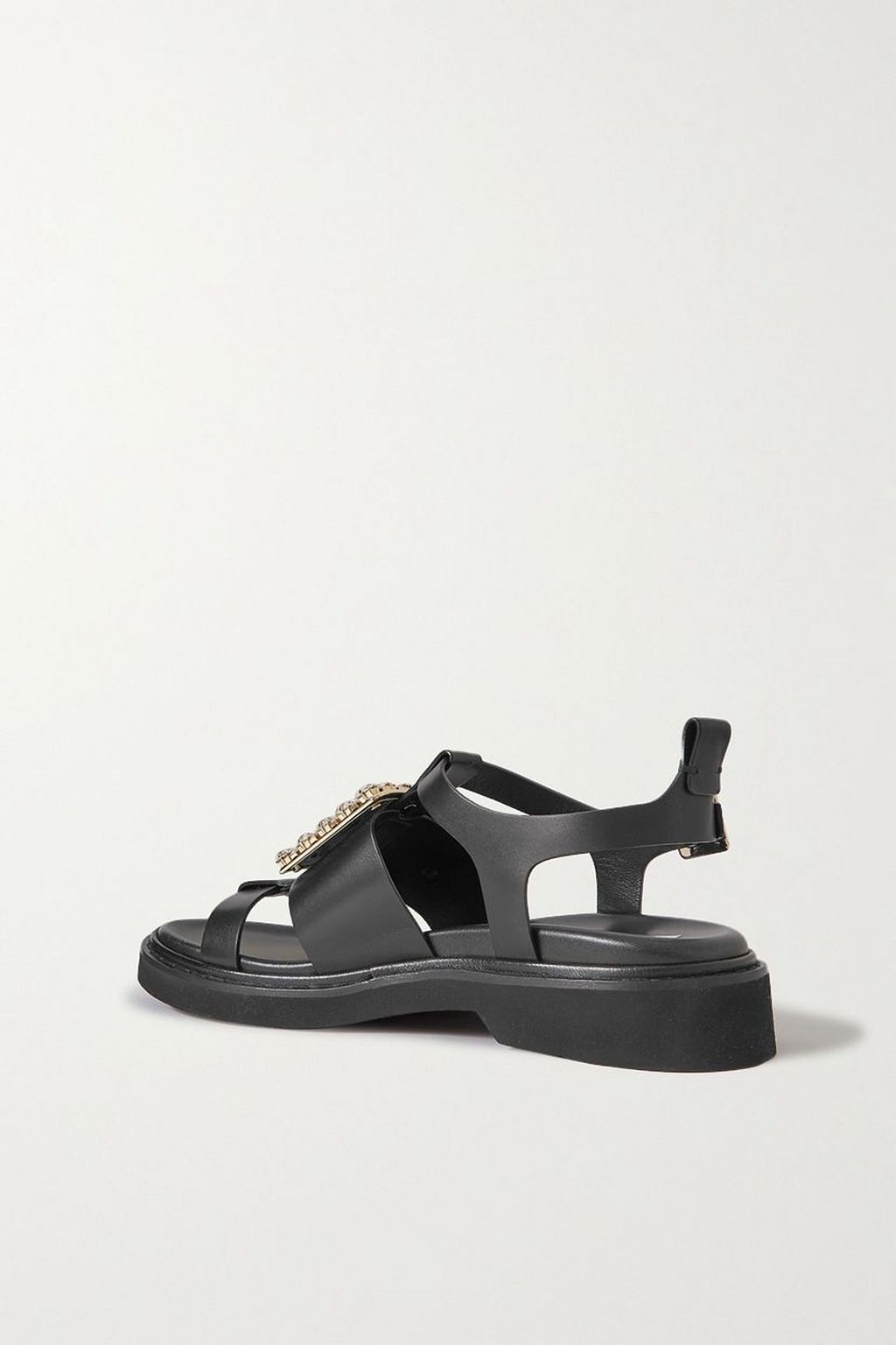 ROGER VIVIER صندل Viv' Rangers من الجلد مزيّن بالكريستال
