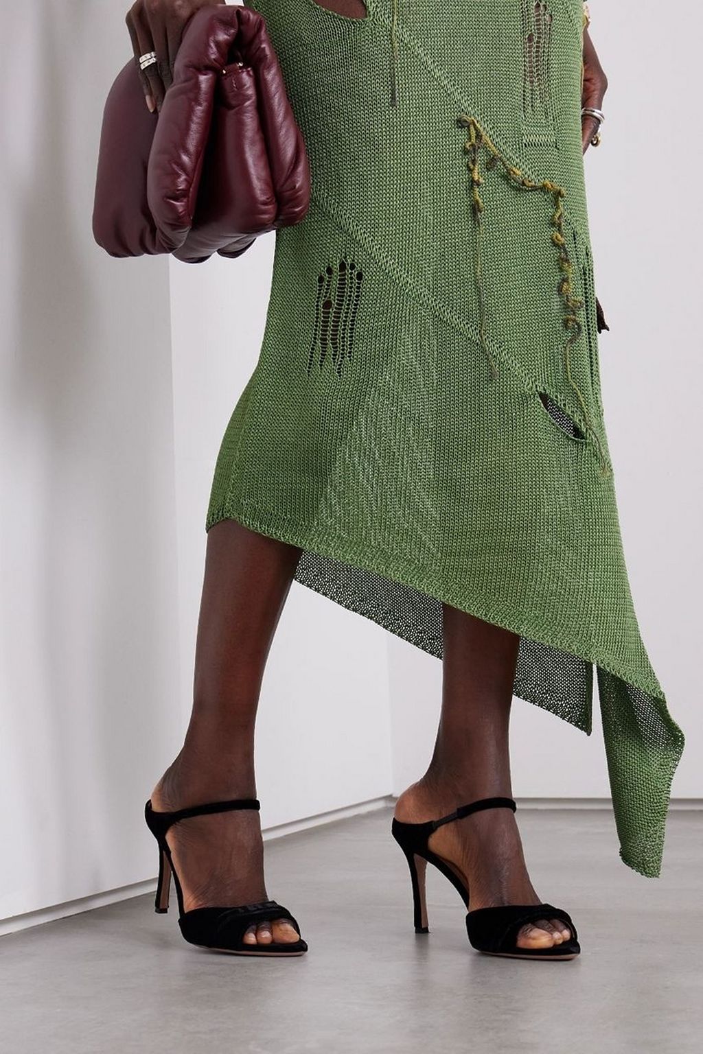 MALONE SOULIERS Una 90 velvet sandals
