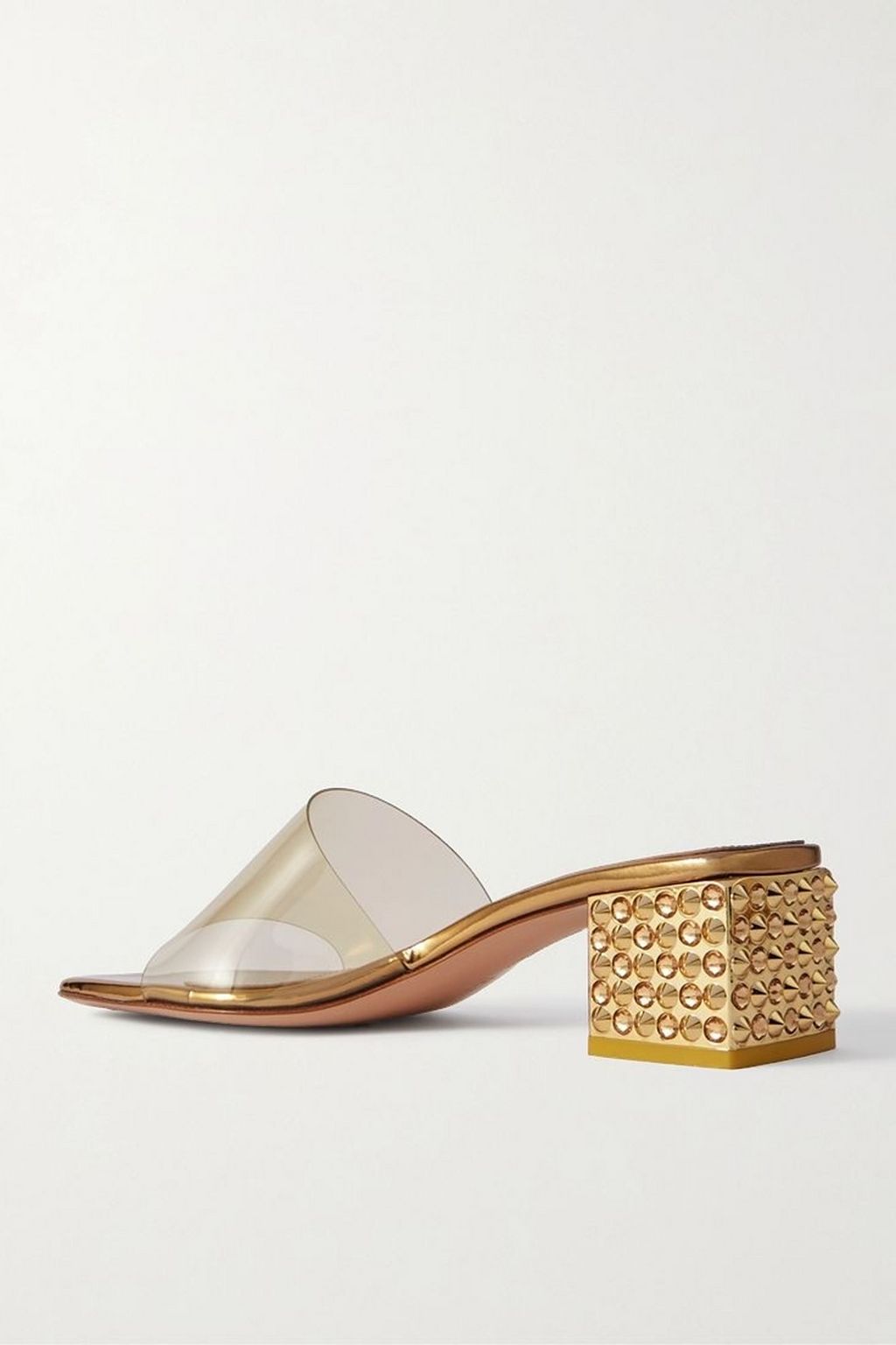 GIANVITO ROSSI Kara embellished PVC mules