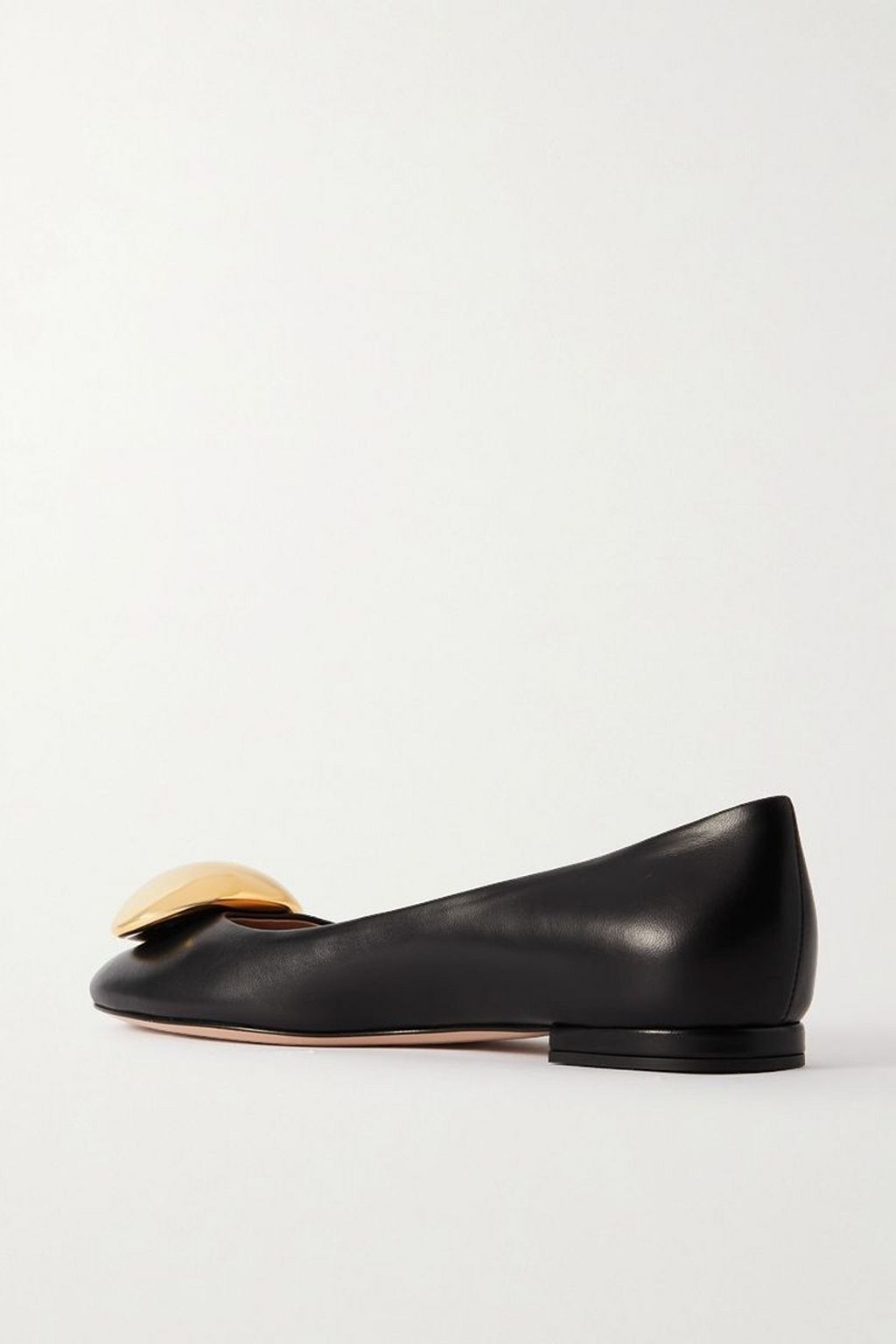 GIANVITO ROSSI Embellished leather ballet flats
