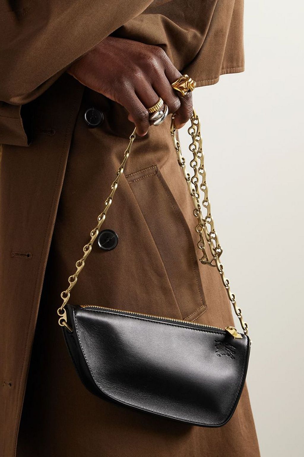 BURBERRY Leather shoulder bag