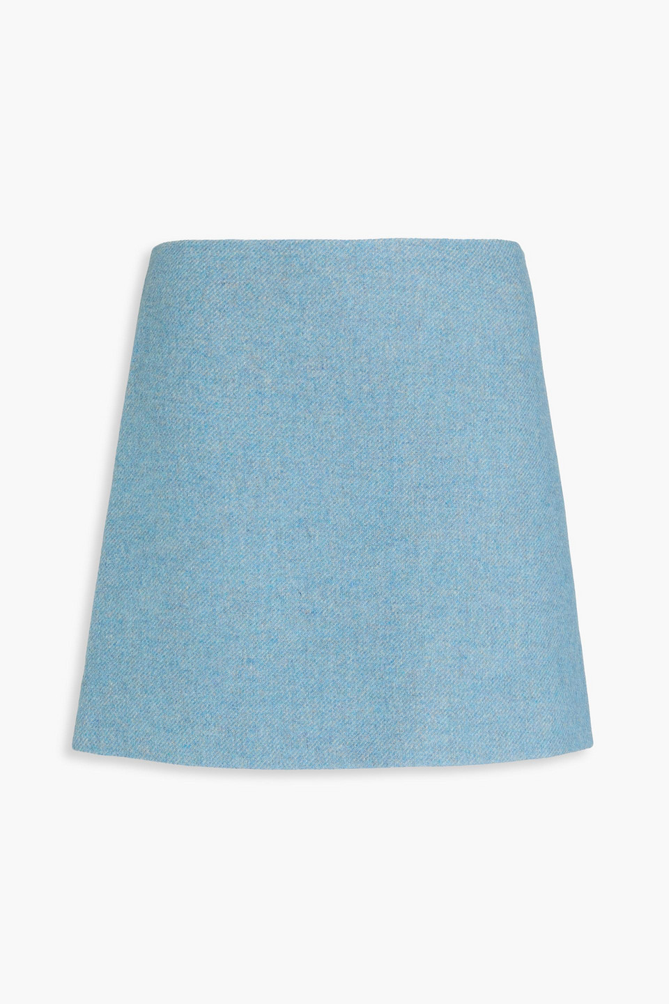 Ganni Recycled Wool-blend Miniskirt In Blue
