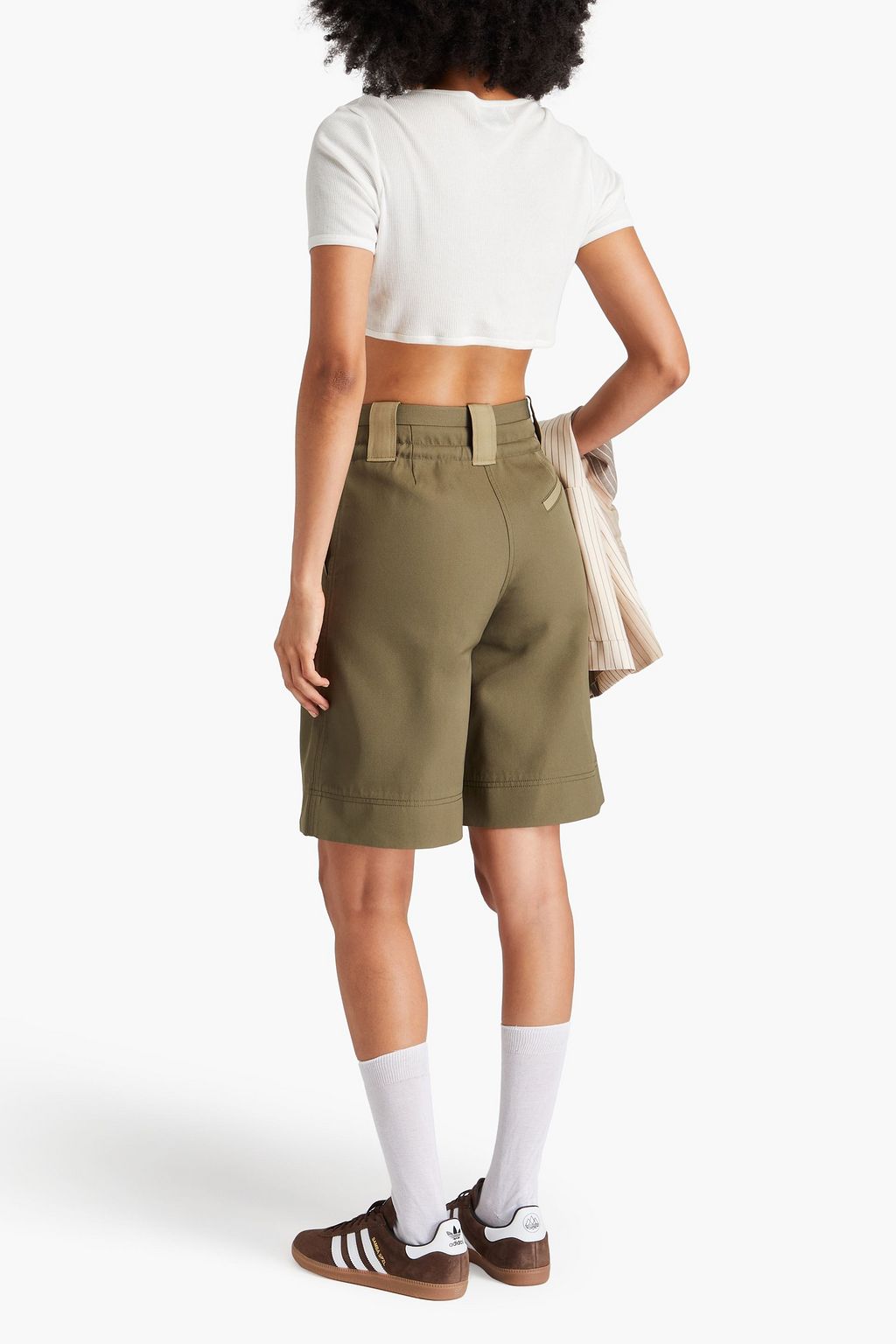 GANNI ツイル ショートパンツ バイカラー