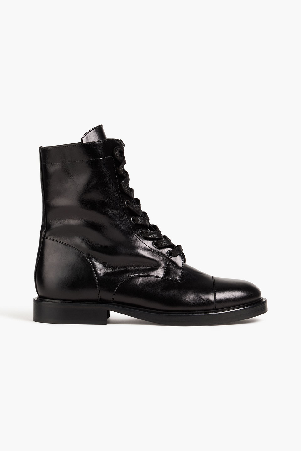 Theory Leather Ankle Boots In Black