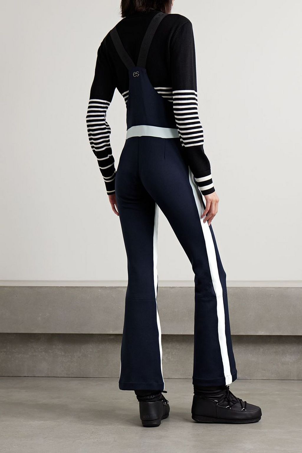 ERIN SNOW Kris striped ski salopettes