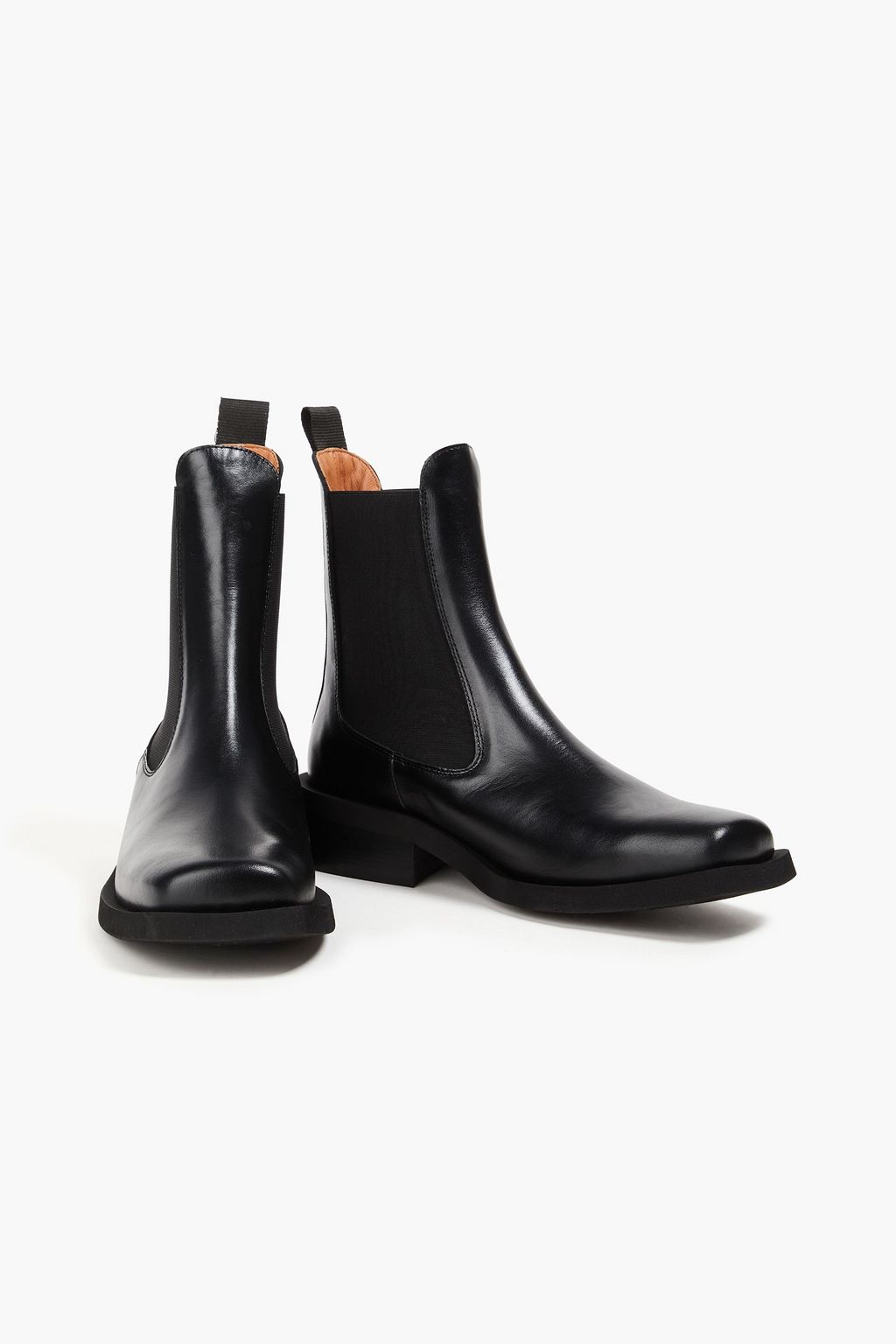 GANNI Leather Chelsea boots