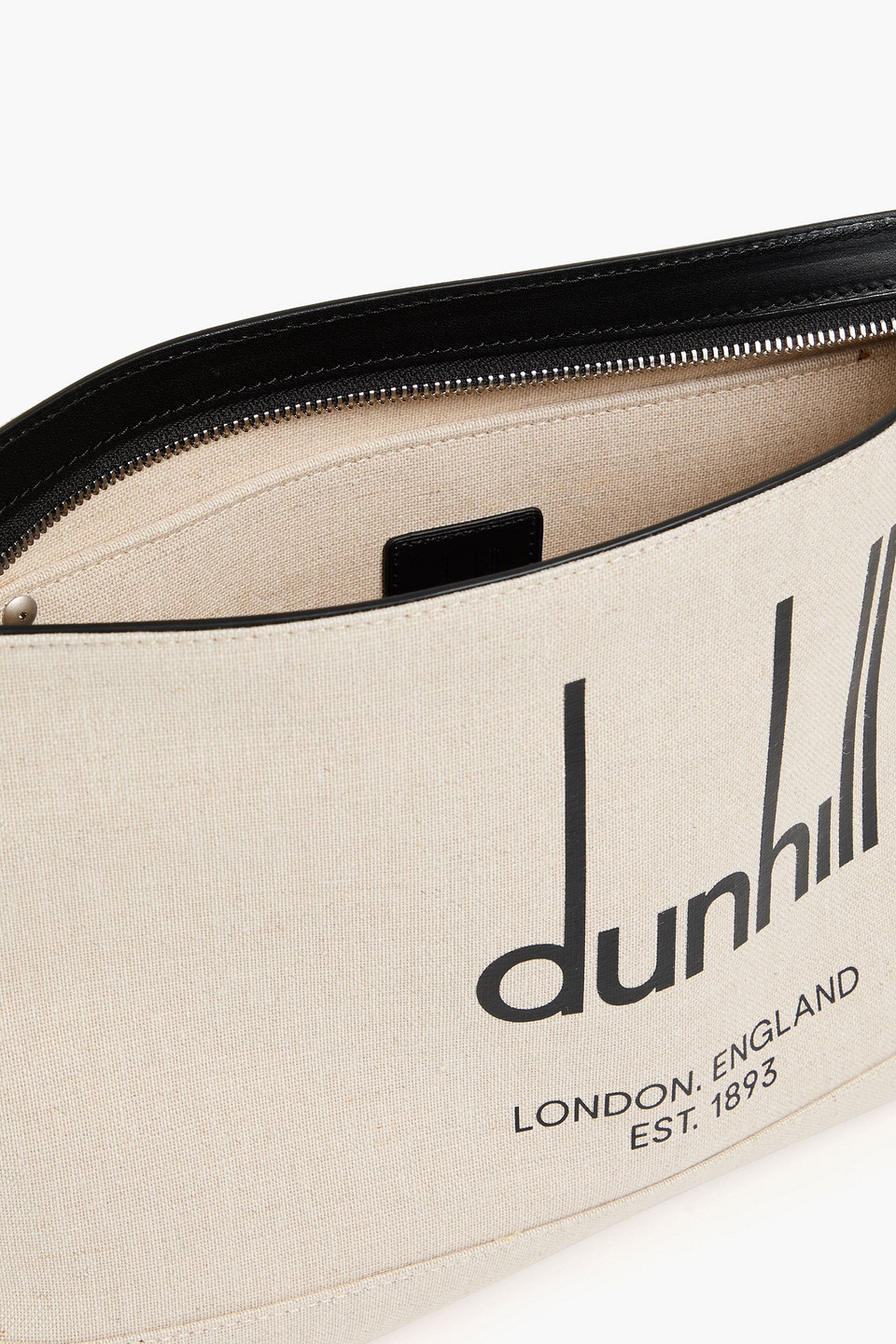 DUNHILL LOGO-PRINT CANVAS POUCH