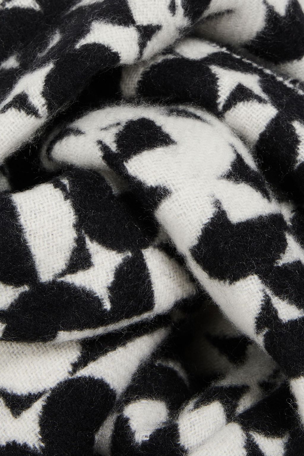 DUNHILL Jacquard-knit cashmere scarf