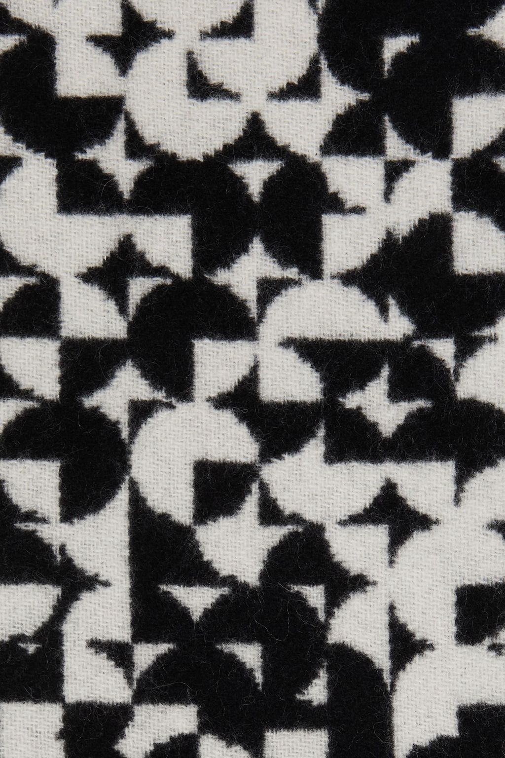 DUNHILL Jacquard-knit cashmere scarf