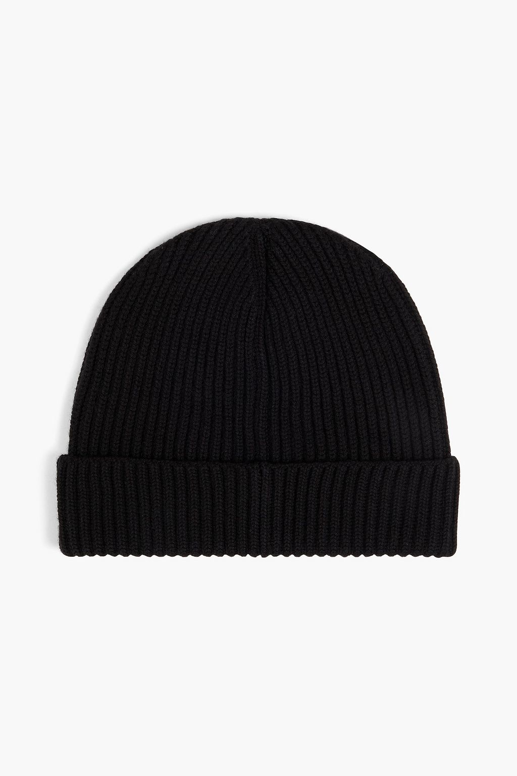 DUNHILL Logo-appliquéd ribbed merino wool beanie