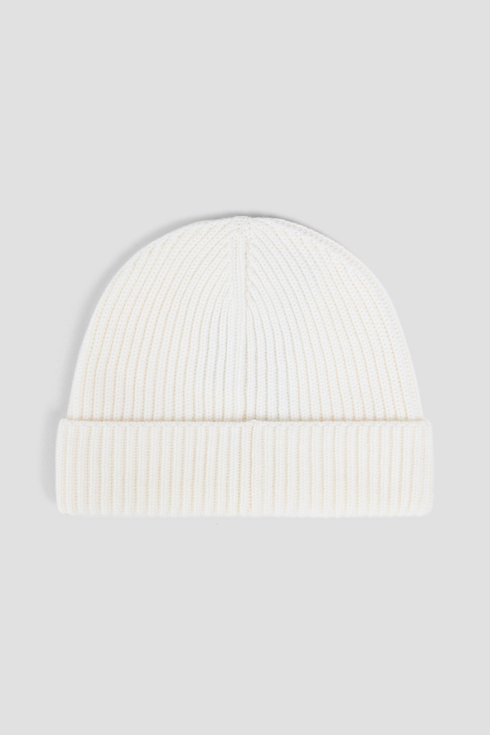 DUNHILL LOGO-APPLIQUÉD RIBBED MERINO WOOL BEANIE