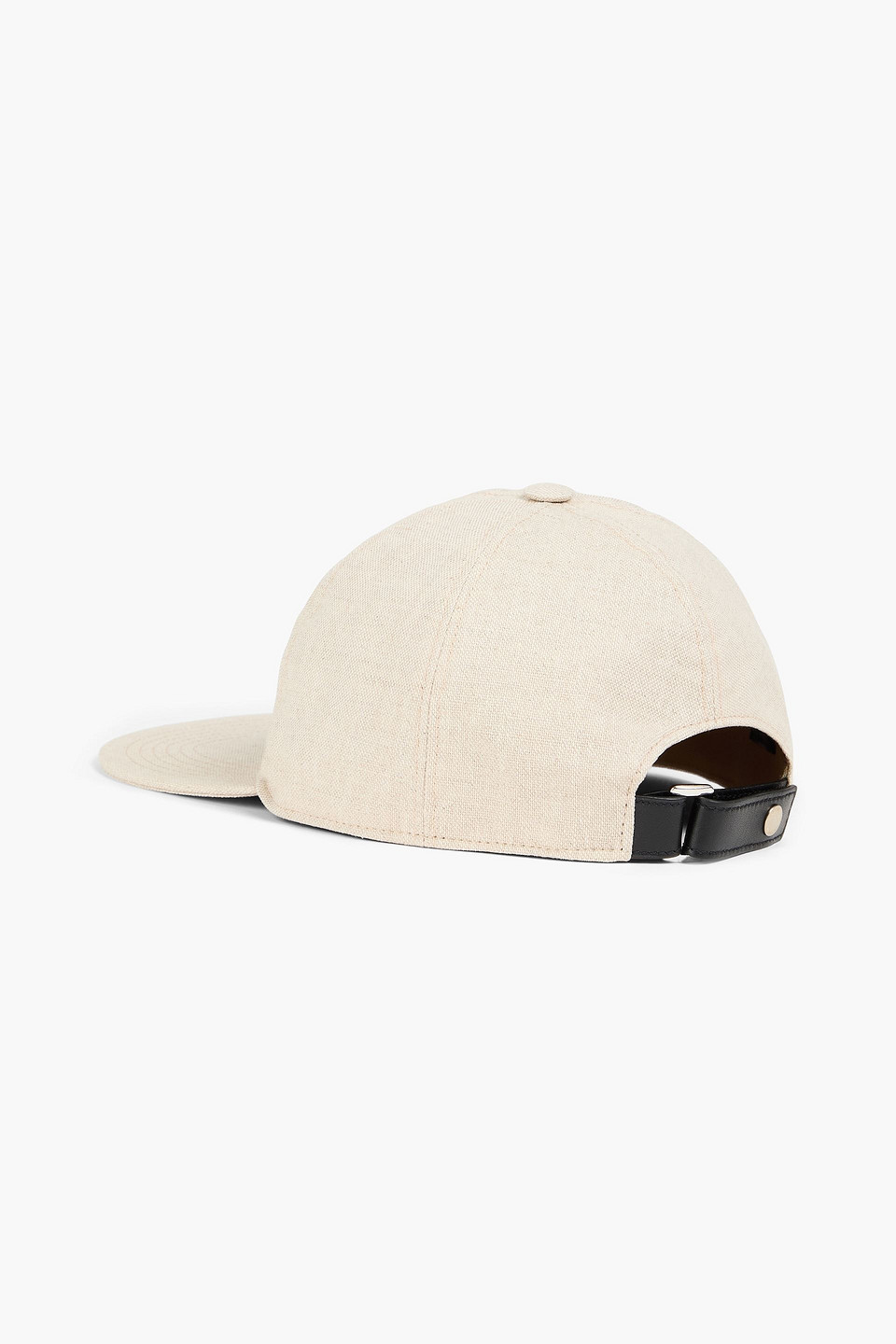 DUNHILL EMBROIDERED LINEN-BLEND CANVAS BASEBALL CAP