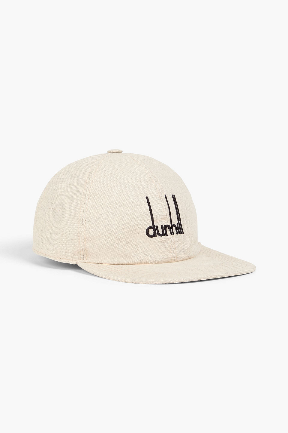 Dunhill - Embroidered linen-blend canvas baseball cap - Neutral - S/M