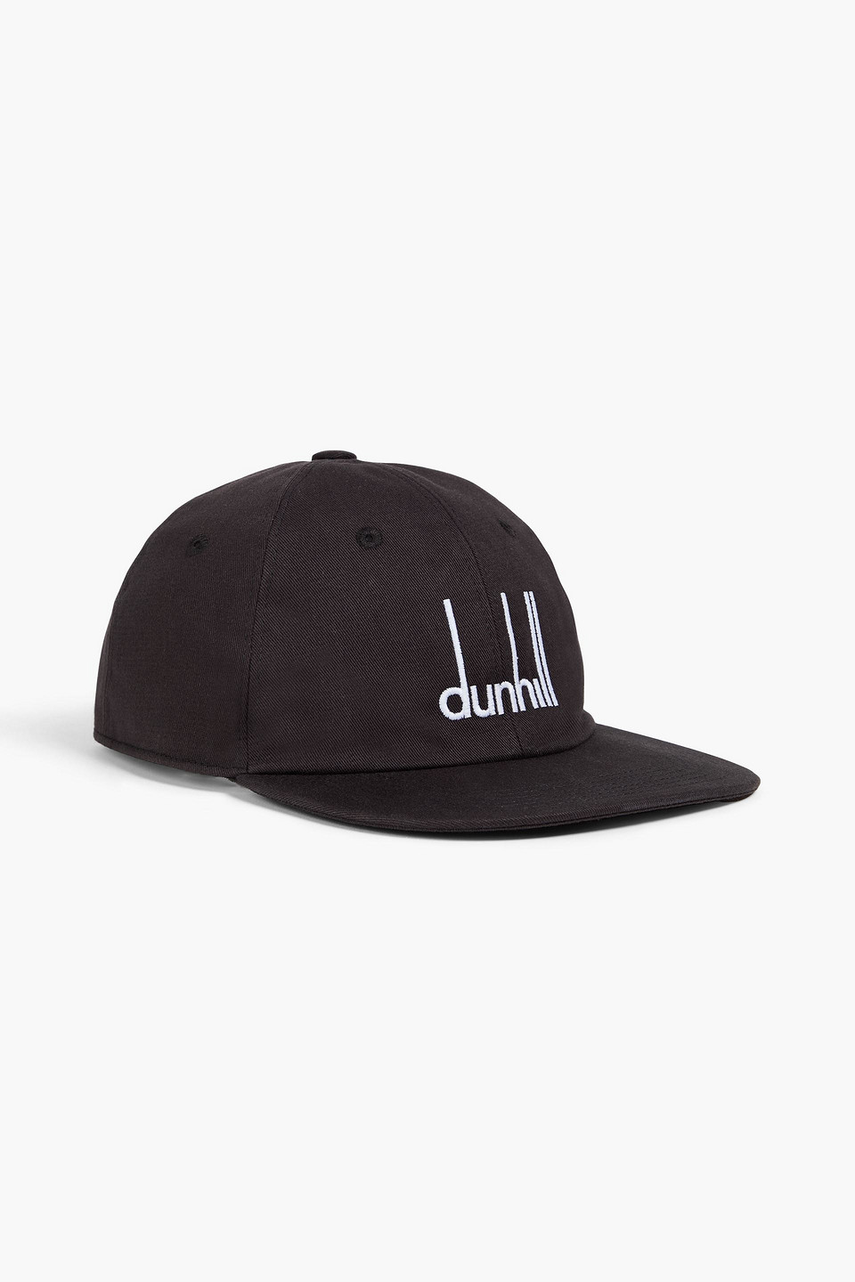 Dunhill Embroidered Twill Cap In Black