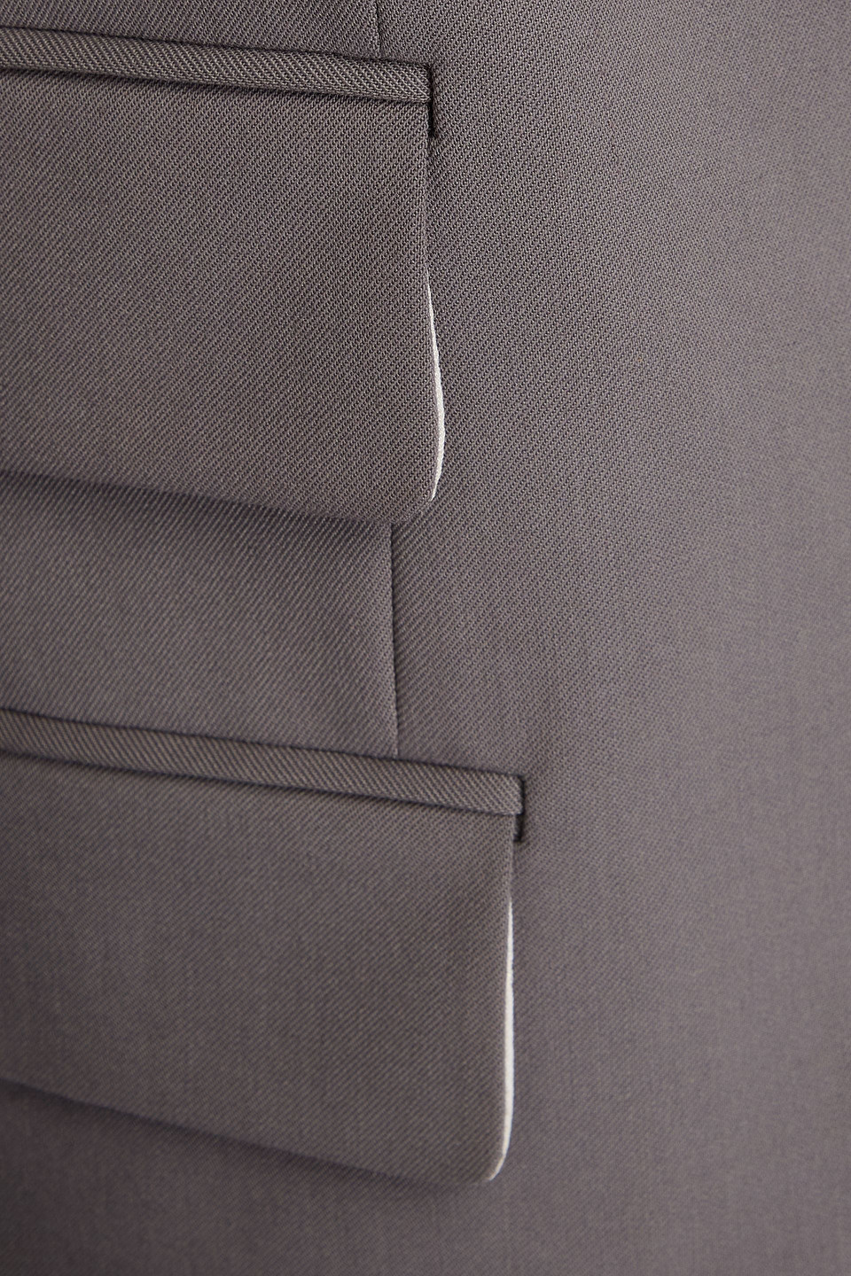 Peter Do Twill Blazer In Gray