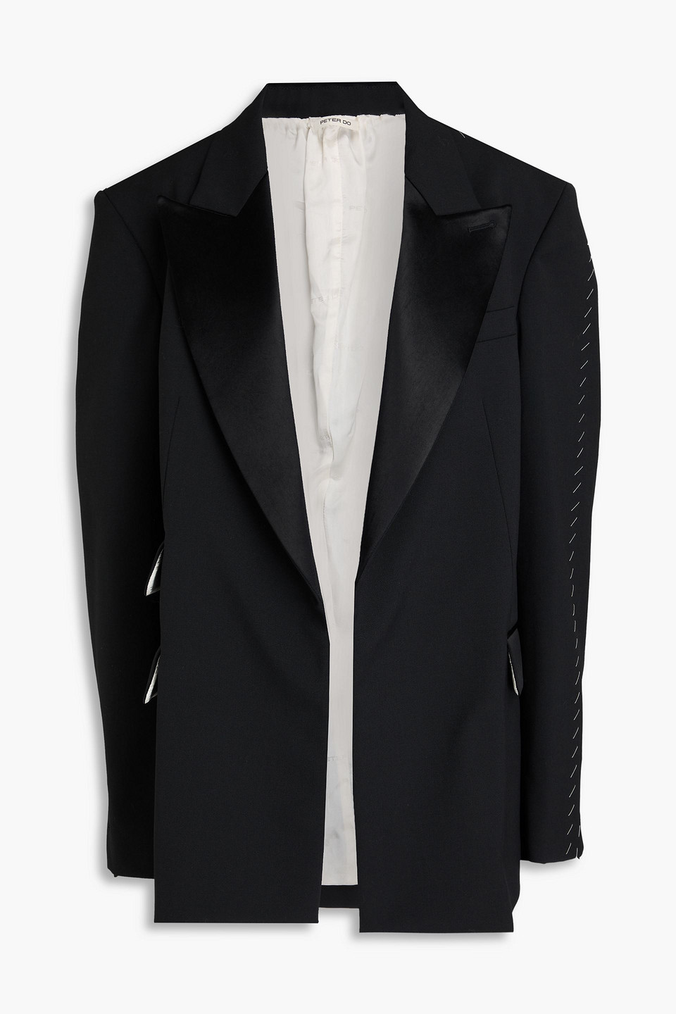 Peter Do Twill Blazer In Black