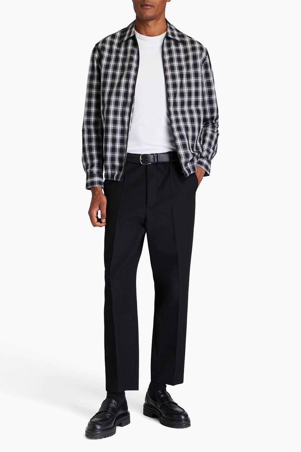 DUNHILL Checked cotton-poplin shirt