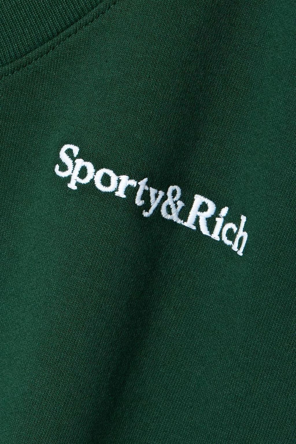 SPORTY & RICH Embroidered cotton-fleece vest