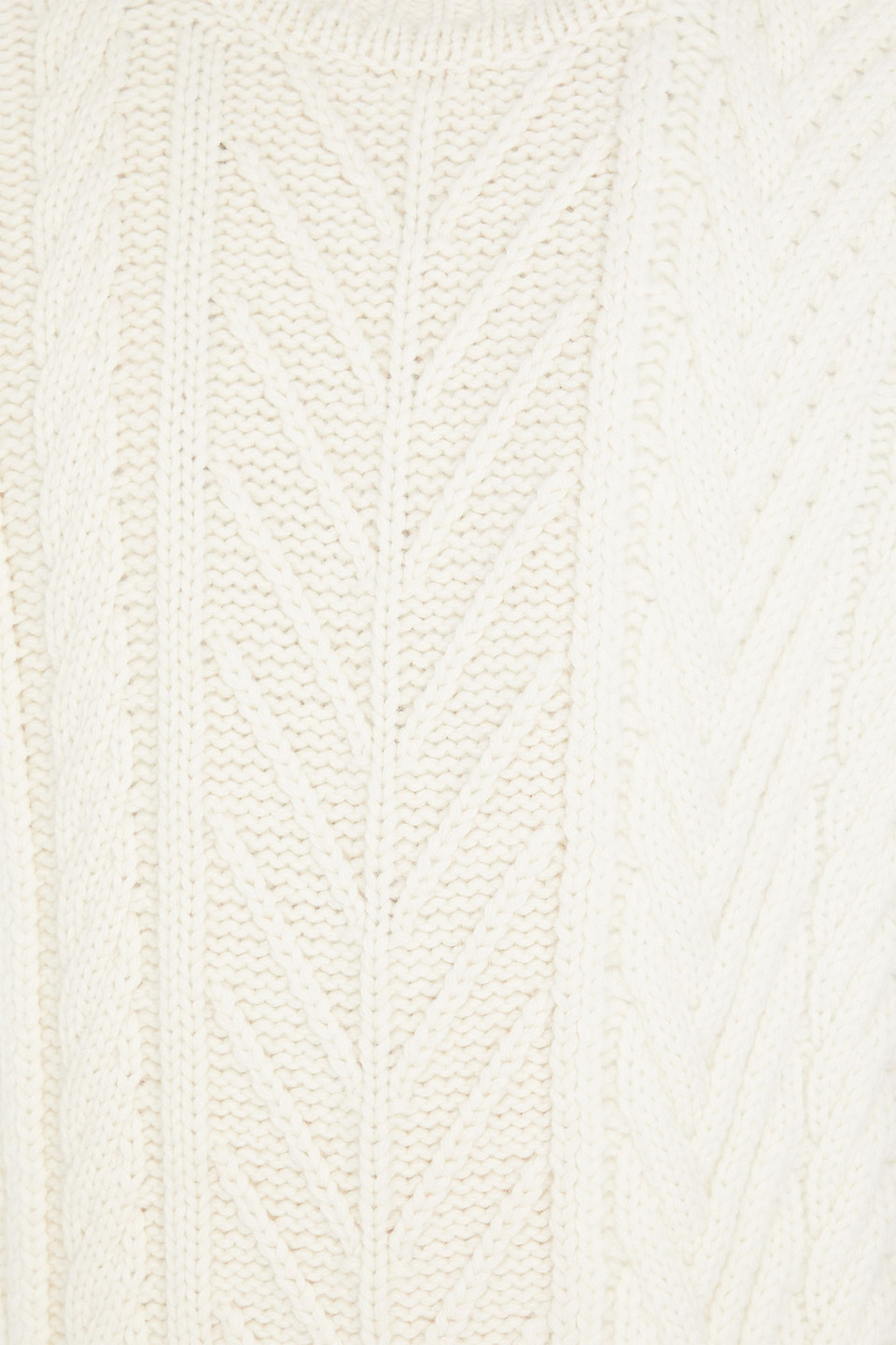 DUNHILL CABLE-KNIT WOOL AND COTTON-BLEND SWEATER