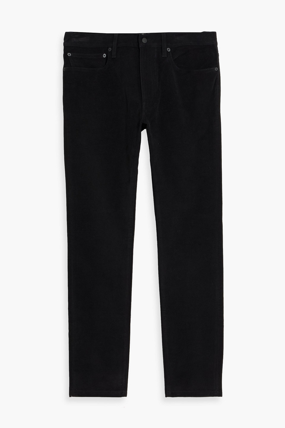 dunhill - cotton-moleskin pants - black - 36