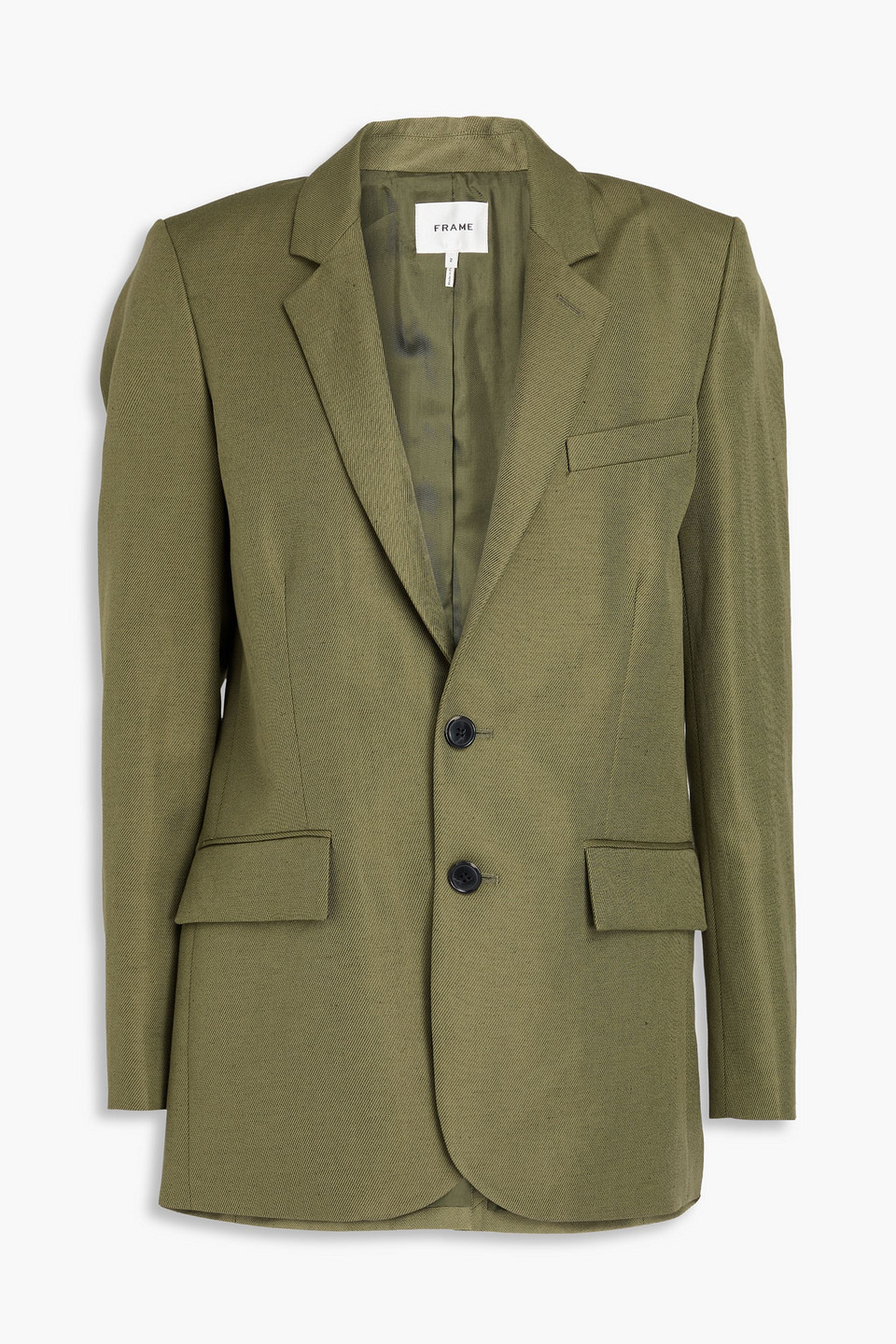 Cotton and linen-blend twill blazer