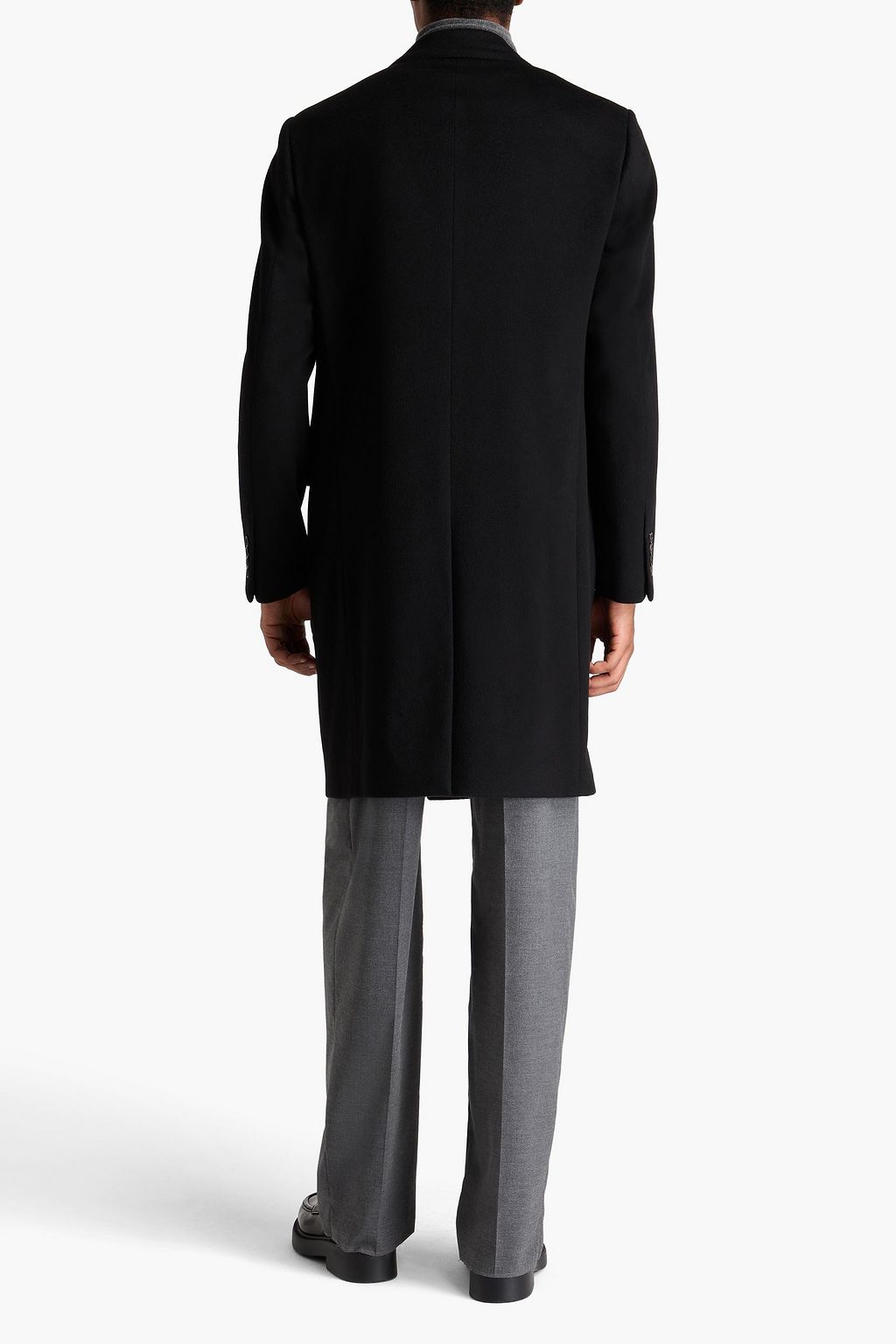 DUNHILL Double-breasted wool and cashmere-blend felt coat