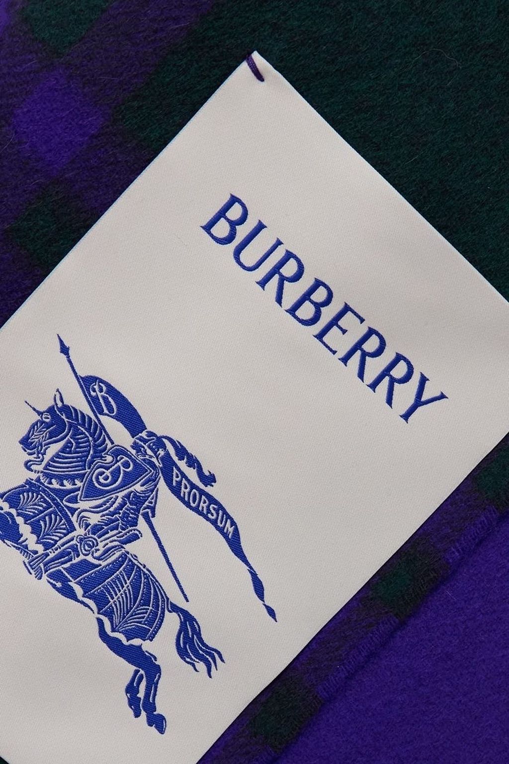 BURBERRY وشاح من الكشمير بنقشة المربعات وأهداب مزين برقعة زخرفية