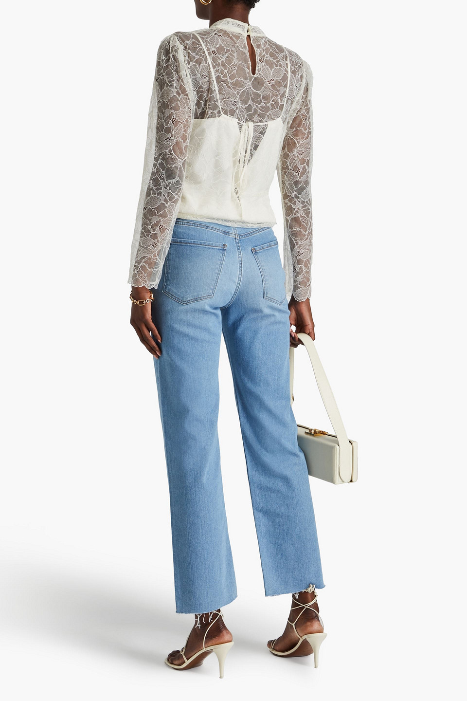 Frame Le Jane Ankle High-rise Straight-leg Jeans In Light Denim