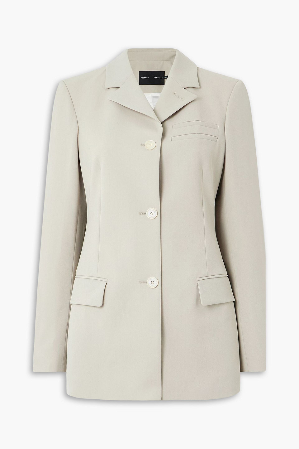proenza schouler - lark wool-blend blazer - gray - us 4