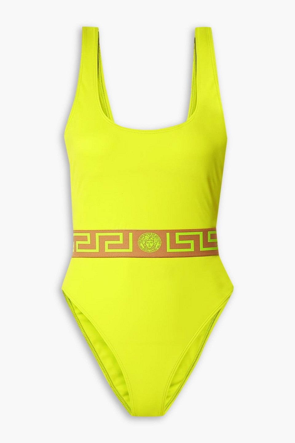 Versace One-piece Swimsuit In Bright Yellow