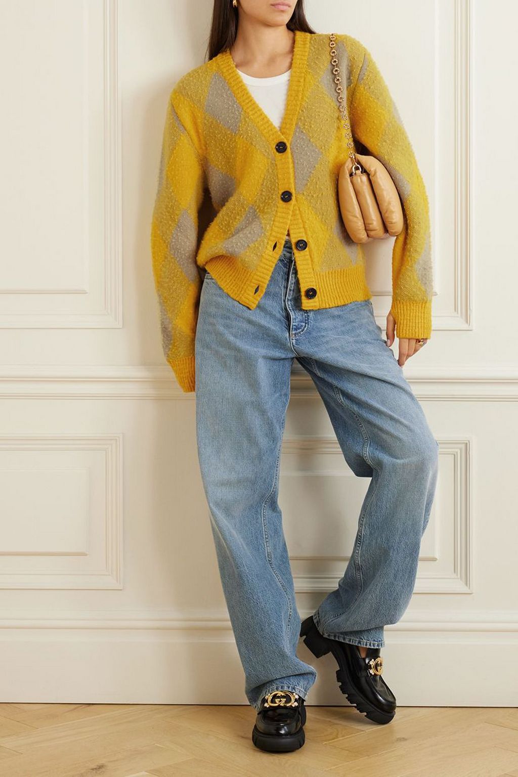 BURBERRY Checked wool cardigan