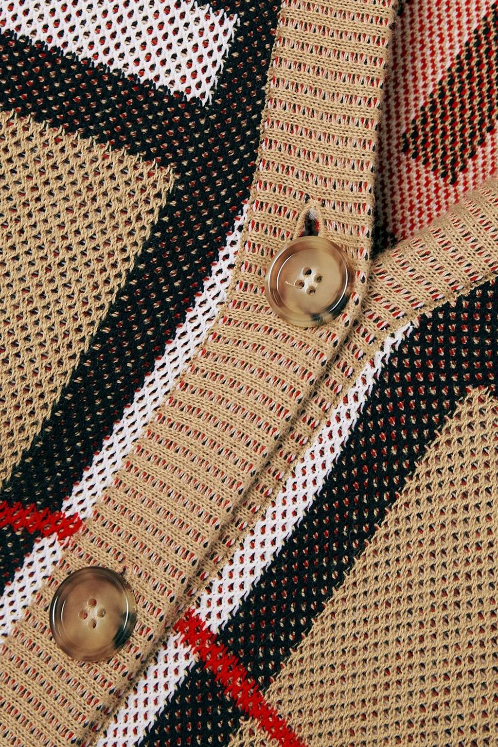 BURBERRY Checked knitted cardigan